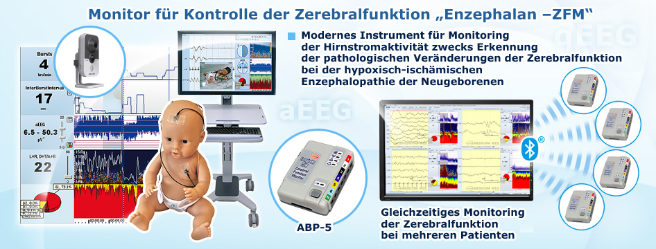 Monitor für Kontrolle der Zerebralfunktion „Enzephalan–ZFM“